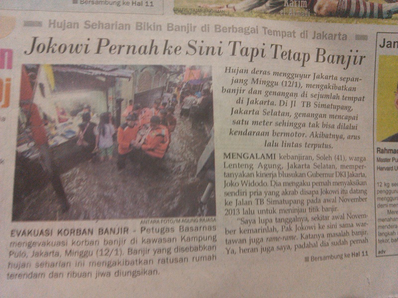 Jokowi Pernah Blusukan ke Sini, tapi Kok Masih Banjir?