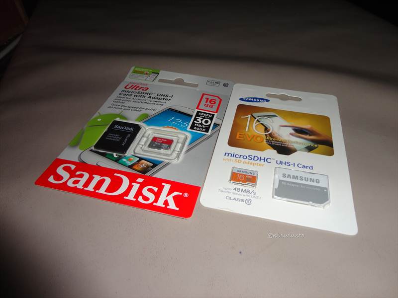 unboxing micro SDHC class 10, pilih SanDisk atau Samsung?