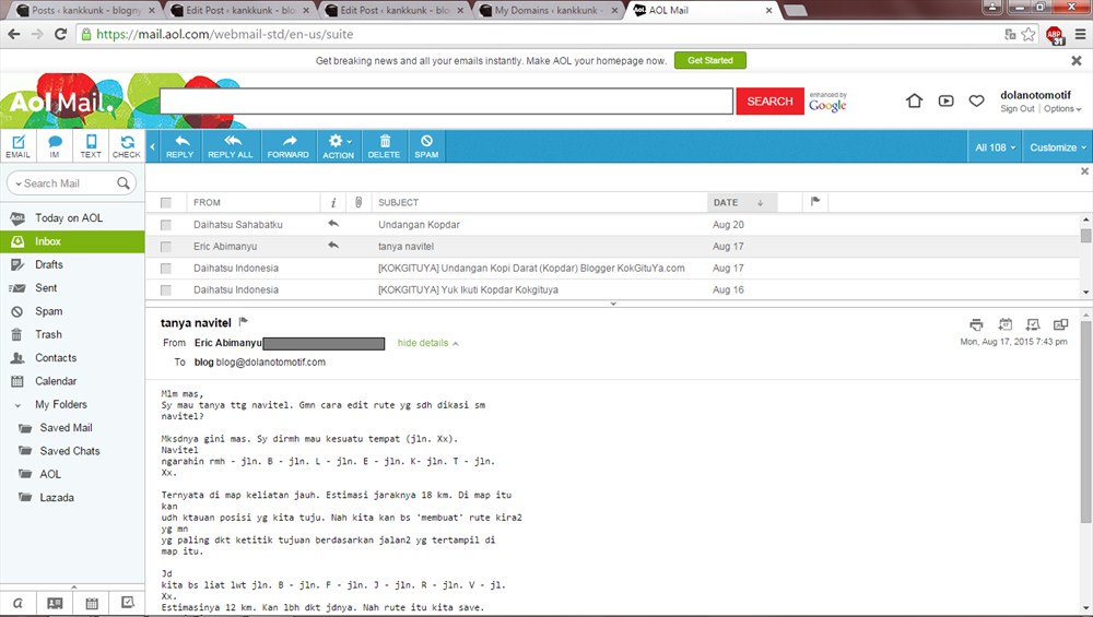 pengen punya email custom ***@(domainblog).com? wordpress menyediakannya lho!